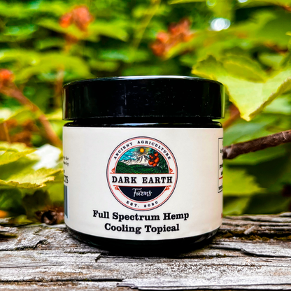 Dark Earth Farms Full Spectrum Hemp Cooling Topical | Premium 2000mg CBD Cream with Terpenes, Cannabinoids & Menthol for Targeted Relief From Pain & Inflammation |